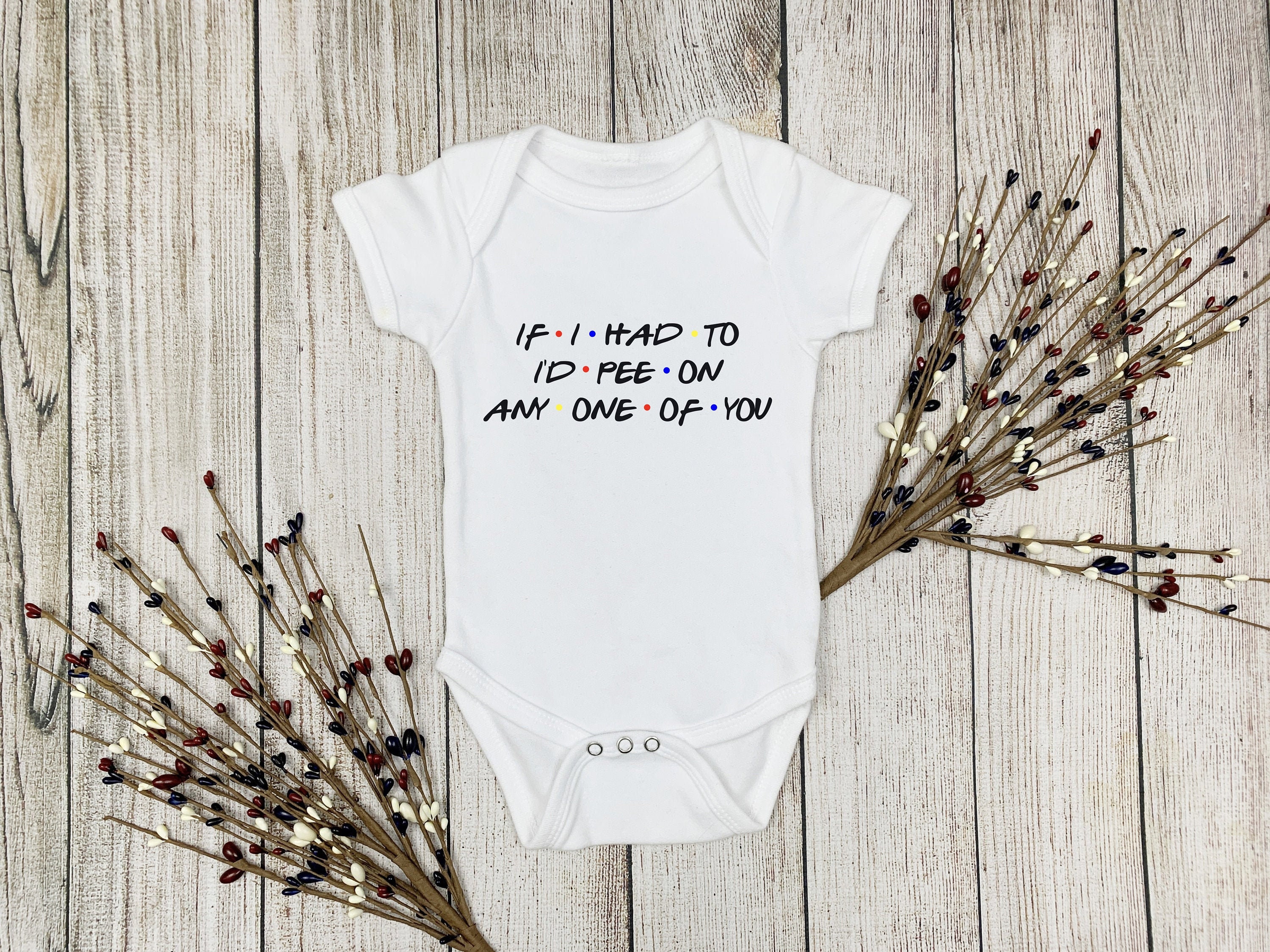 If I Had To I'd Pee On Any One Of You Onesie, Friends Inspired, F…