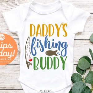 Daddy's Fishing Buddy, Fishing Buddy Onesie® Baby Shower Gift, Keepsake, Onesie® Gift From Dad