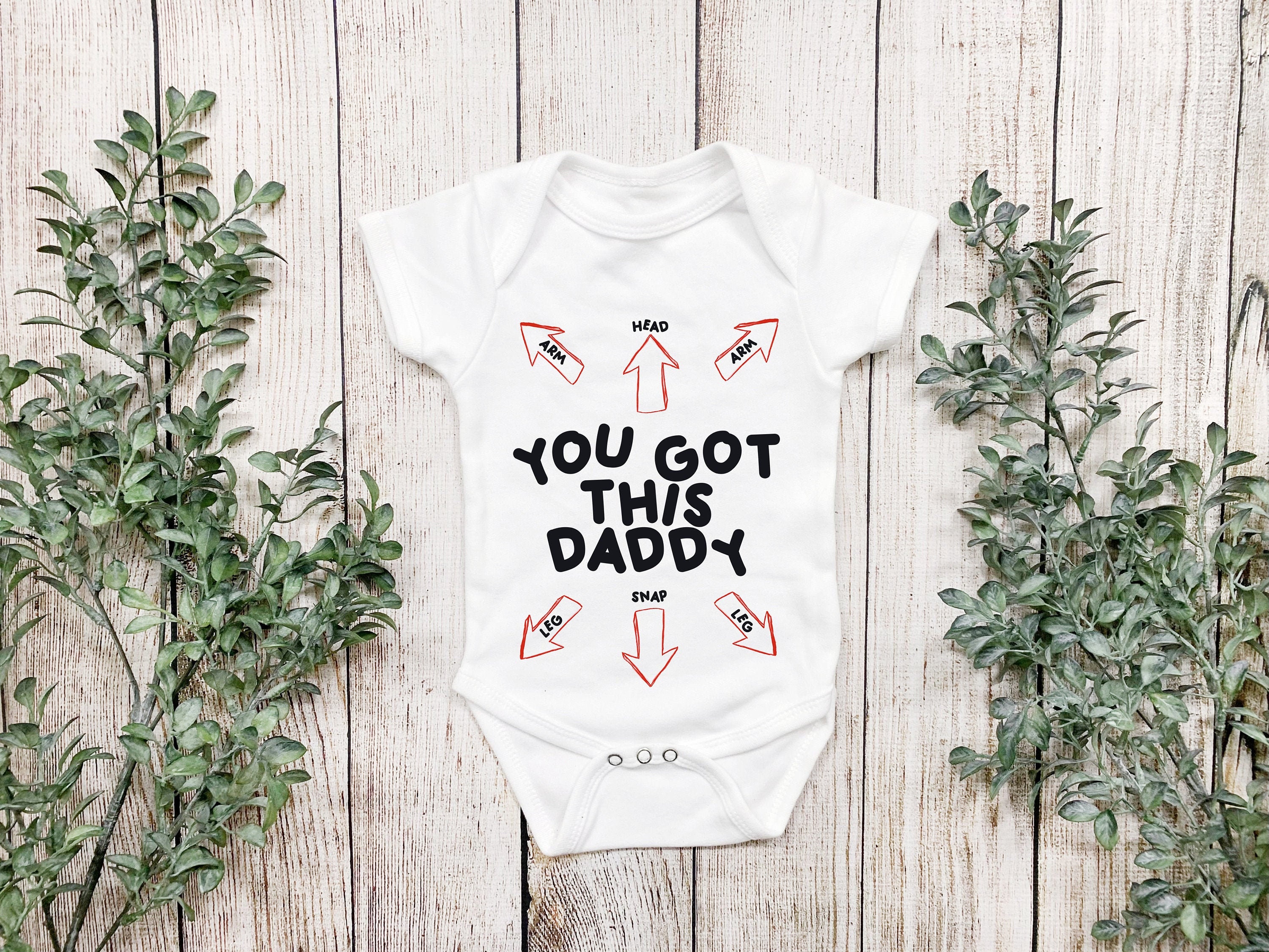 You Got This Daddy Onesie, Funny Baby Onesie, Funny Daddy, Baby Showe…