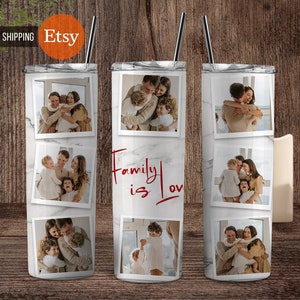 Personalized Photo Tumbler for Family, Custom Photo Tumbler, Father's Day Tumbler, Valentines Day, Family Love Tumbler, ThisandthatMom