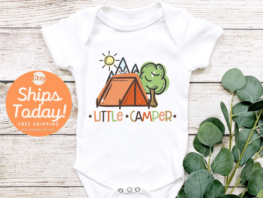 Happy Camper Baby Onesie® Camping Baby Onesie® Little Camper Baby