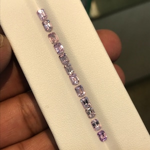 4x3 MM No Heat Natural Light Pink Sapphire Baguette For Jewellery Gemstone For Jewellery Gift Item For Family Member
