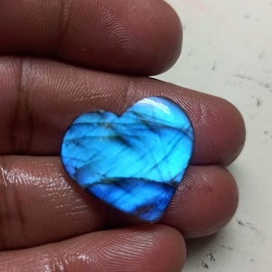 Lot 201. Natural Labradorite heart shape. Labradorite cabochon. Black Rainbow.