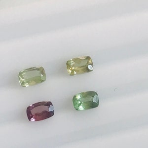 Lot 211. Natural Sapphire. 6x4 mm. Green sapphire. Pink spinnel 6x4 mm.