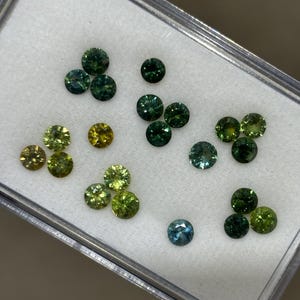 Natural Green Blue Sapphire. Teal sapphire. 3.5 mm. Pack of 6 pieces and 10 pieces.