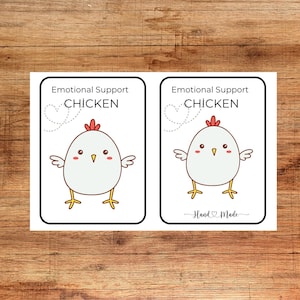 Étiquette imprimable de poulet de soutien émotionnel -- étiquette pour poulet amigurumi tricoté au crochet fait main/préparation de foire artisanale/téléchargement instantané