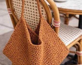 Chunky Knit Bag Pattern | Easy Beginner Tote | Japanese Style Minimalist Bag