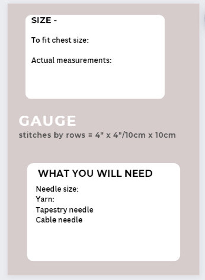 Knitting Pattern Template Canva Editable Ebook for Pattern Writing Knitting Pattern Template Canva Editable Ebook for Pattern Writing