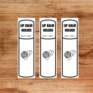 Lip Balm Holder Display Card Printable – Chapstick Holder Template – Craft Seller Supplies – PDF & PNG – Lip Balm Cozy Tag