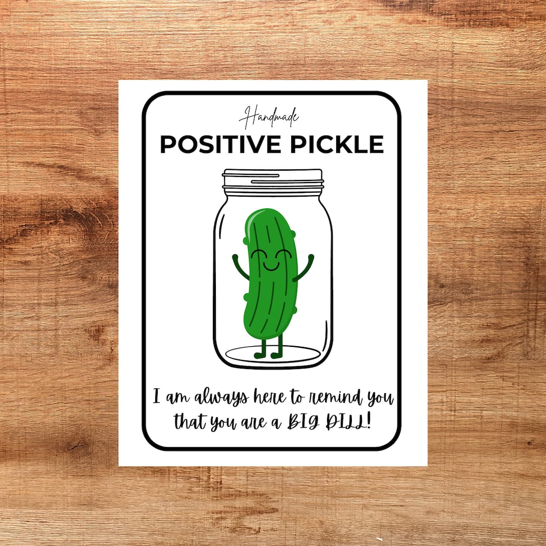 Positive Pickle Display Card Inlay/printable Tag Label Backing Card for ...