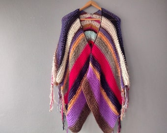 Costume poncho messicano arcobaleno