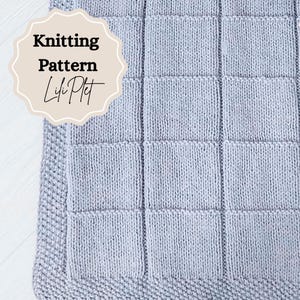 Baby Blanket KNITTING PATTERN Easy/2 Sizes Worsted Yarn/Baby Blanket/Throw Afghan Knitting Tutorial DIY/Instant Download