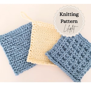 Potholder KNITTING PATTERN x 3 For Beginners