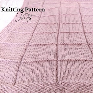 Baby Blanket KNITTING PATTERN Easy/2 Sizes Worsted Yarn/Baby Blanket/Throw Afghan Knitting Tutorial DIY/Instant Download