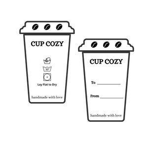 Cup Cozy TEMPLATE 4 Templates Printable PDF + PNG -- Coffee Cup Sleeve ...