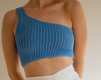 Crochet Tank Top PDF Pattern (Celia One Shoulder Top)
