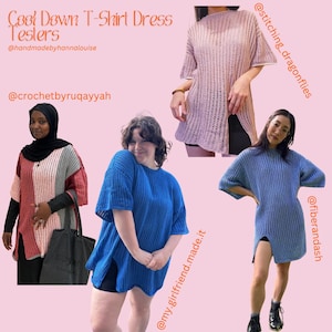 Crochet T-Shirt Dress/Oversized T-Shirt PDF Pattern (Cool Down T-Shirt Dress) image 8