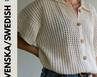 Virkad Skjorta *digitalt PDF-mönster* (Jebel Button Up)