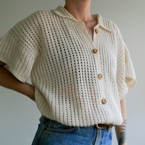 Crochet Button Up PDF Pattern (Jebel Button Up)