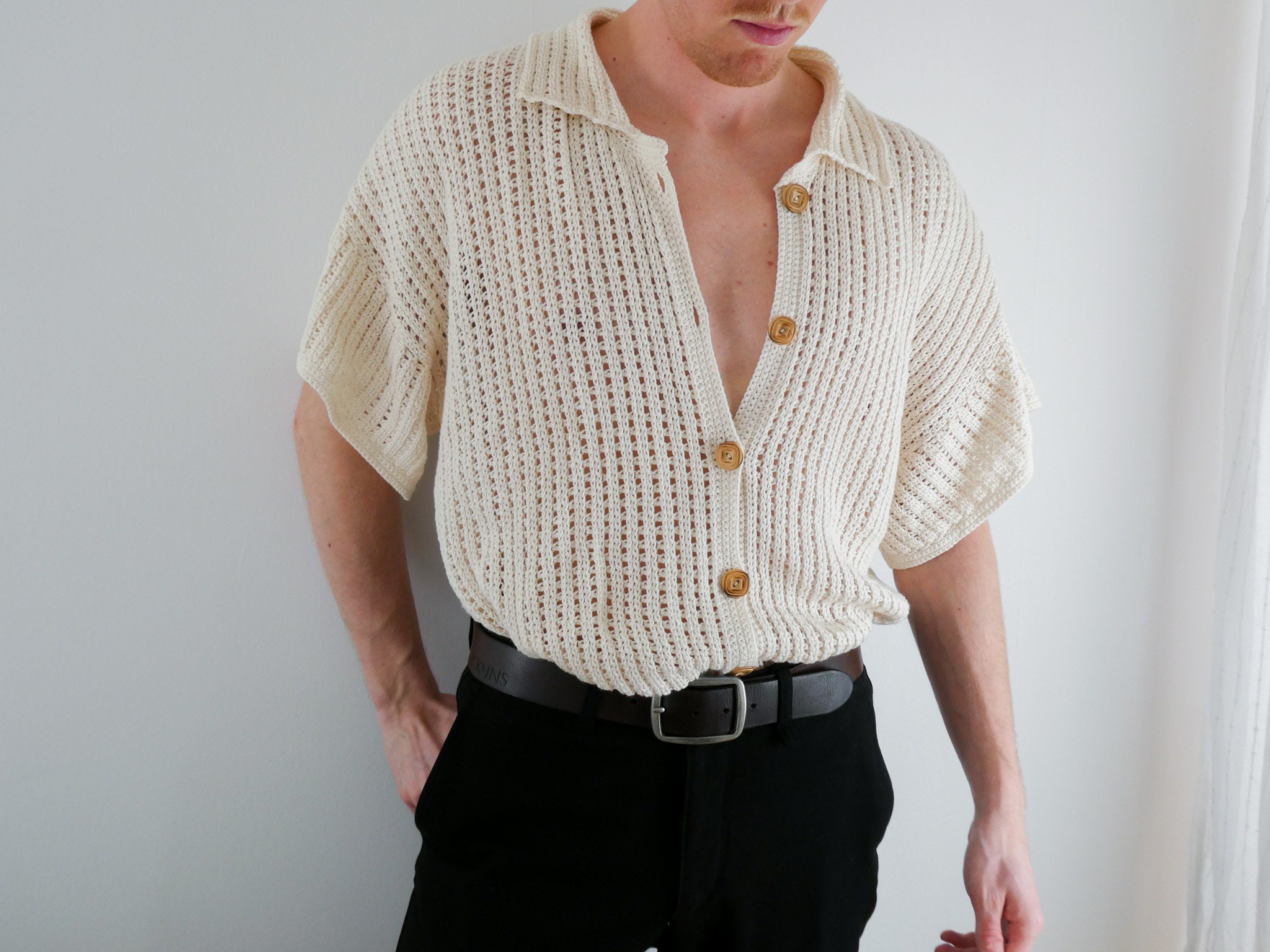 Crochet Button up PDF Pattern (jebel Button Up) - Etsy