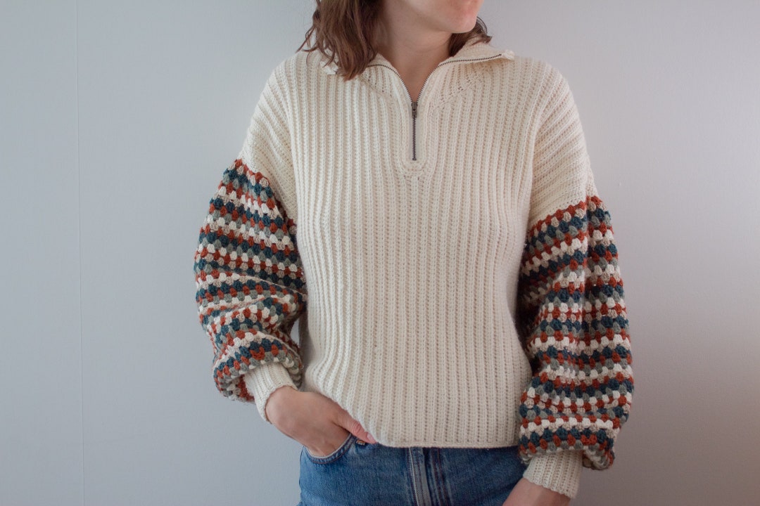 Crochet Quarter Zip PDF Pattern (ezra Zip) - Etsy