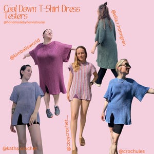 Crochet T-Shirt Dress/Oversized T-Shirt PDF Pattern (Cool Down T-Shirt Dress) image 10