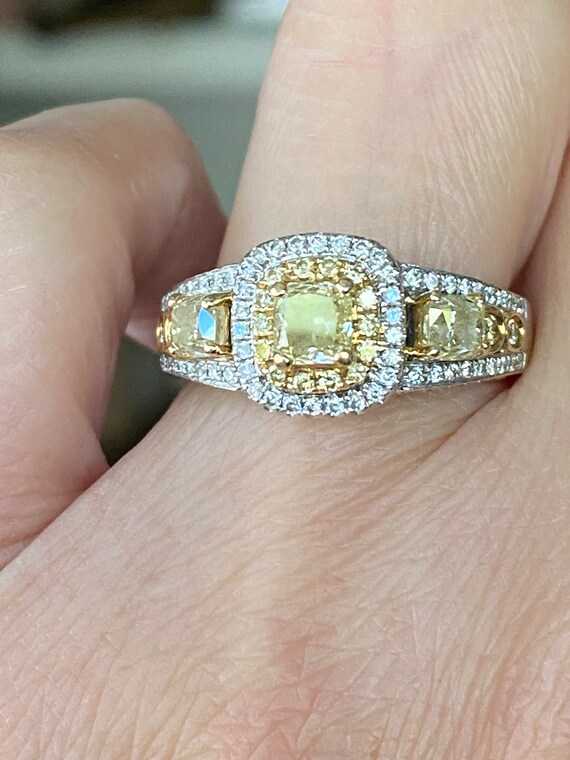 2ct Fancy Yellow Canary Diamond Engagement Ring