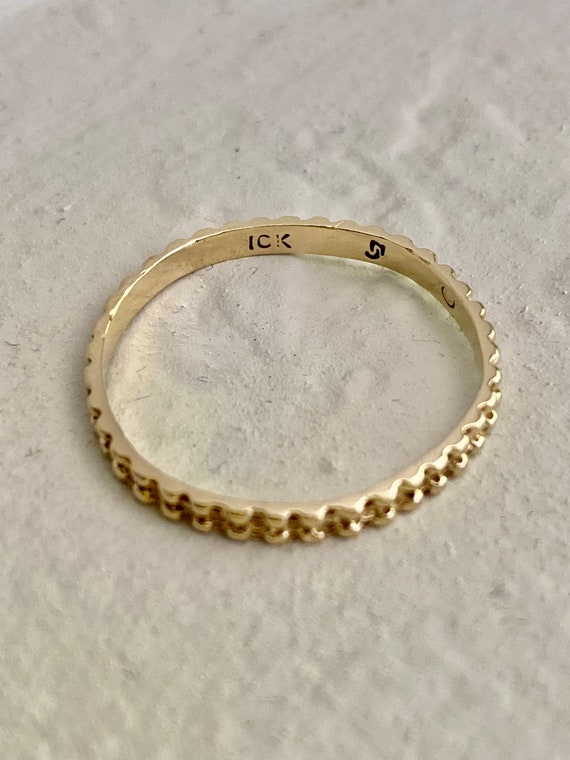 Vintage Wedding Band in 10k Yellow Gold