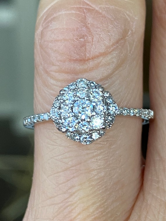 Diamond Halo Engagement Ring