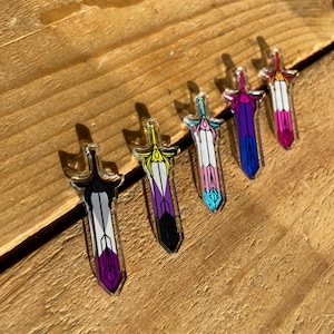 Acrylic Pride She-Ra Sword Pins *B Grade*