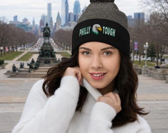 Cappello invernale dei Philadelphia Eagles, berretto ricamato Philly Tough, abbigliamento Eagles, regali di Philadelphia