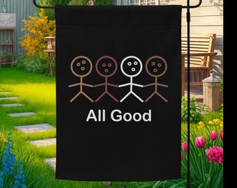 Bandiera da giardino anti-ghiaccio, Tutti i bravi immigrati fanno l'America, Decorazione da giardino di sinistra