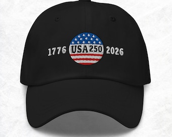 Cappello ricamato America 250, cappellino da baseball per il 250° anniversario degli Stati Uniti, abbigliamento per il Giorno dell'Indipendenza