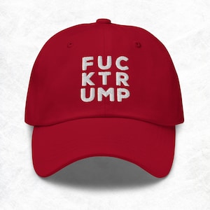 Anti Trump Embroidered Hat, Fuck Trump Hidden Message Baseball Cap