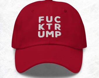 Anti Trump gestickte Mütze, fuck Trump versteckte Nachricht Baseballmütze