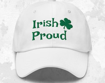 Irish Proud St Patricks Day Hat: Shamrock Embroidered  Baseball Cap