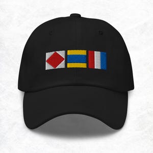 Anti Trump FDT Hidden Message Embroidered Hat, Sailing Gifts, Nautical Flag Boating Gifts