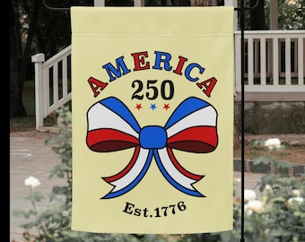 Bandiera da giardino per il 250° anniversario dell'America 250, cartelli per il portico del 4 luglio, decorazioni patriottiche