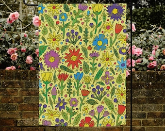 Anti Trump FDT Floral Garden Flag: Resistance Welcome Porch Sign