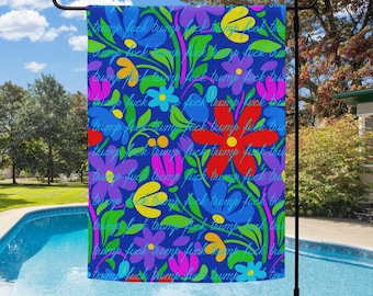 Anti Trump Flag, FDT Floral Garden Flag, Liberal Hidden Message Porch Decor, Feminist Gift