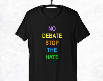 Maglietta di protesta liberale "No Hate", maglietta politica anti-Trump