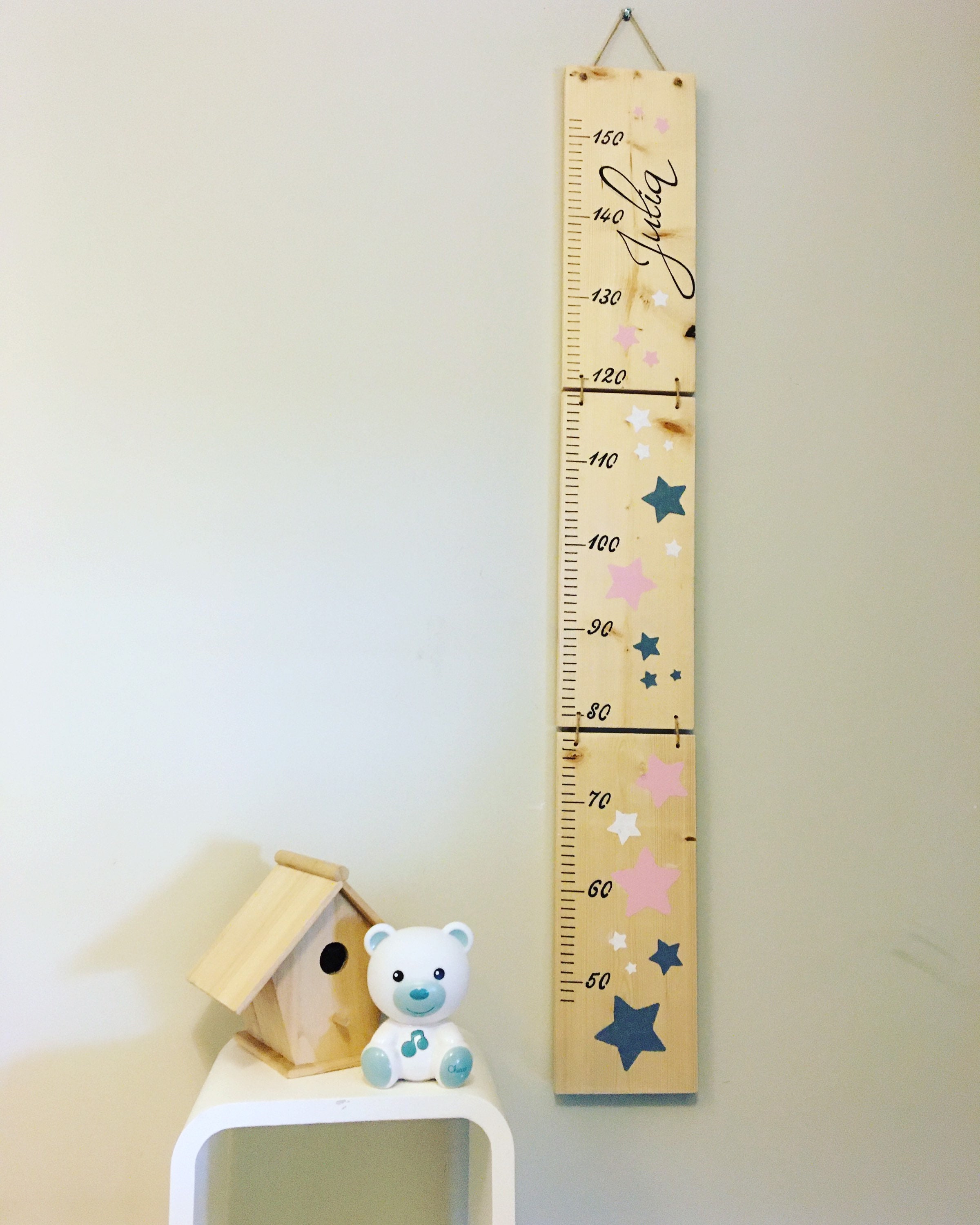 Toise en Bois Personnalisée Pliable, Toise Pour Enfants, Cadeau de Naissance, Noël, Décoration Chamb