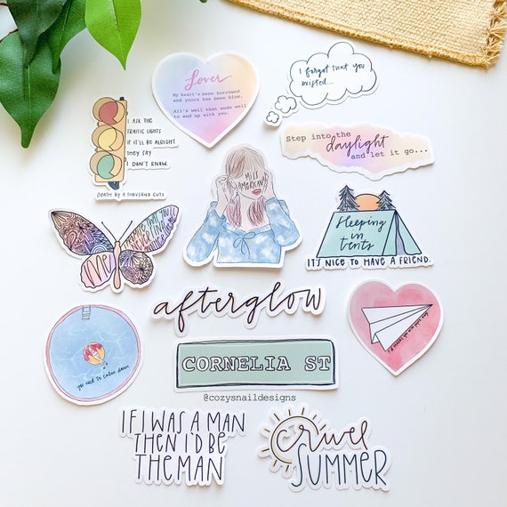 Taylor Swift Lover Stickers Taylor Swift Die Cut Stickers | Etsy
