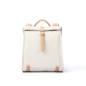 Vegan Rucksack Damen/ Leder Rucksack Damen/ Rolltop Rucksack Damen/ Daypack aus veganem Leder/ Lässiger Daypack/ Geschenk für Damen