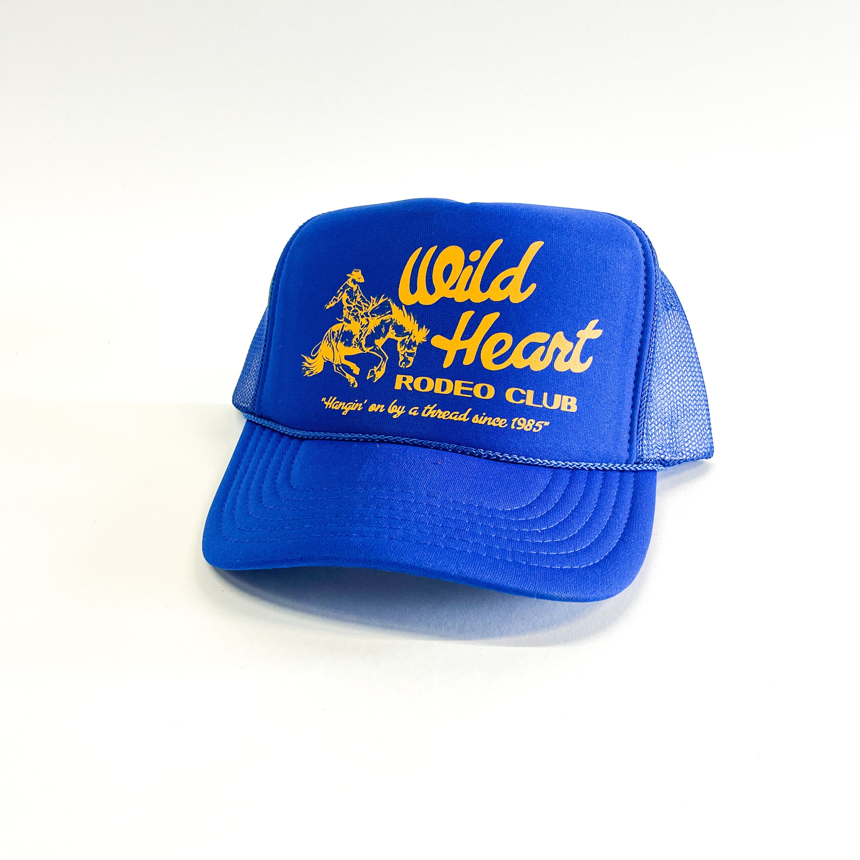 YOU HAD ME AT RODEO White & Blue Trucker Hat Meet me at the Rodeo - Brown Vintage Trucker Hat – KenzKustomz main image 4