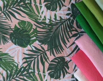 Palm Fronds on Pink Scrub Cap for Women and Men