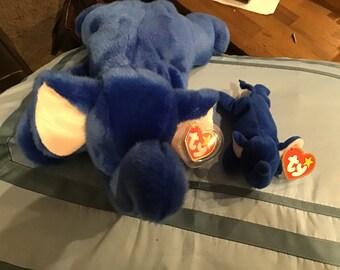 dark blue peanut beanie baby