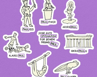 Spitznamen für Paul, Sticker Bundle, 8er