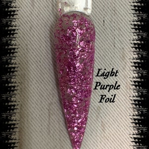 Light Purple Foil Dip Powder