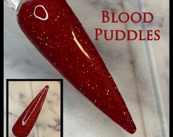 Polvo para uñas Blood Puddles, polvo para uñas, polvo para uñas, polvo para uñas, polvo para uñas, regalo para ella, uñas, Halloween